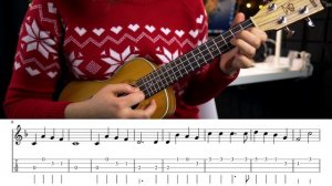 JINGLE BELLS НА УКУЛЕЛЕ + ТАБЫ | ПРОСТОЙ УРОК ИГРЫ ДЛЯ НАЧИНАЮЩИХ