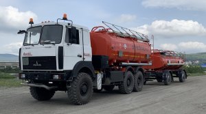 АТЗ 20 на шасси МАЗ 6317F9-570-051 и прицеп-цистерна объёмом 10м3 на шасси МАЗ 892500-1016