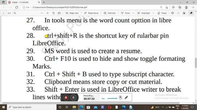 #CCC # NIELIT CCC Libre Office Writer Important Short Note based on New Syllabus 2022. смотреть онлайн