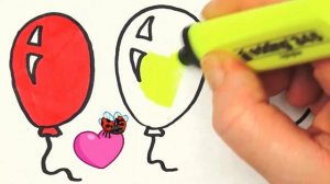 Drawing balloons for kids|Bolalar uchun sharlar chizish|Рисование воздушных шариков для детей