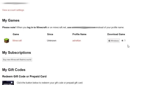 How to redeem your Minecraft Gift Code.