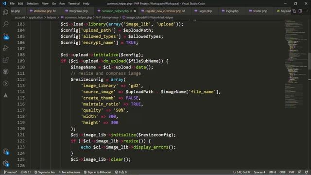 Reduce image size, add watermark & crop image using codeigniter library tutorial