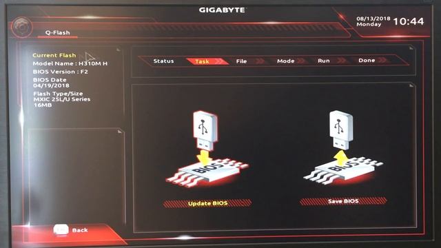 Обновление Bios на материнской плате Gigabyte H310M H смотреть онлайн