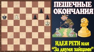 Шахматы. Учебник эндшпиля №7. Пешечные окончания. Король против проходных пешек. Идея Рети