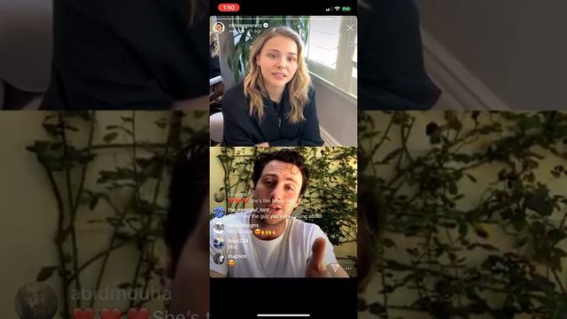 Aaron Taylor-Johnson  Chloe Moretz Instagram Live - April 16 2020