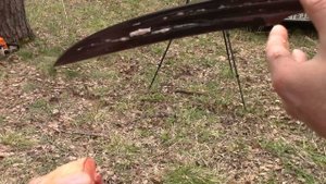 Рубка  свиной головы черной саблей  производства фирмы  "Назаров и Калибр" г Иваново