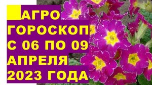 Агрогороскоп с 06 по 09 апреля 2023 года. Агрогороскоп з 06 по 09 квітня 2023 року