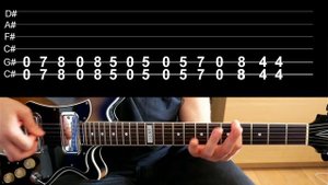 Deftones - My Own Summer - How to play on Guitar (Tutorial with Tabs on Screen)
