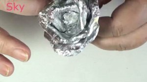 Making a Beautiful Rose an aluminum foil./Делаем Beautiful Rose из алюминиевой фольги.