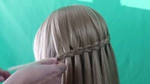 peinado cascada con trenzita de tijera