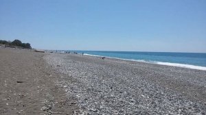 Пляж. Отдыхающие. Цитрусовый / Алахадзы. Абхазия 10 июля 2019 г.