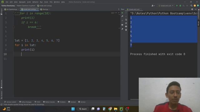 Break & Continue in python | Python Full course | Python for beginners #python #coding #learning