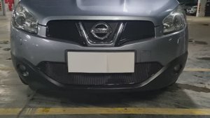 NISSAN QASHQAI 2010-2013г.в. (I рестайлинг) - Защита радиатора ПРЕМИУМ Стрелка11