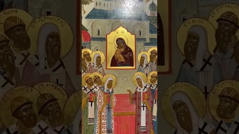 Икона Собора Московских святых для Знаменского храма Новоспасского монастыря
