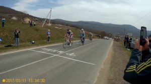 Велоспорт шоссе, Всероссийские соревнования, Крым 11.03.2017, финиш основной группы