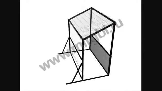 Защитно охранное ограждение 3ВП на анкерном креплении с козырьком из сетки смотреть онлайн