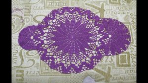 Ажурная салфетка 84*56 см. Процесс вязания за 2 минуты.