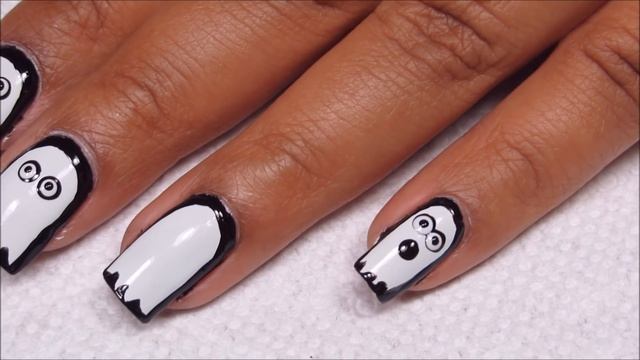 Cute Ghosts | Halloween Mani Swap | Collab with Nailed It NZ | DIY Nail Art Tutorial смотреть онлайн