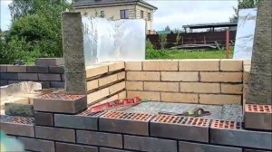 Мангал из кирпича с печкой под казан своими руками