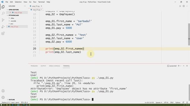 Python Class Part 1: create and instance (object) #python #pythonclass