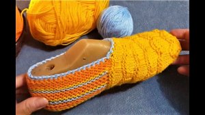Следки из остатков пряжи спицами/Быстро /Легко /Красиво