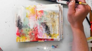 Art Journal Seite mit Pan Pastels