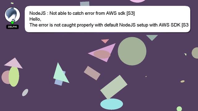 NodeJS : Not able to catch error from AWS sdk [S3] – смотреть онлайн ...