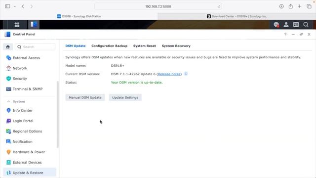 Overview of Manually Upgrading Synology NAS to DSM 7.2 смотреть онлайн