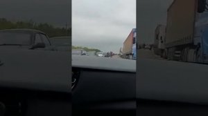 Километровые пробки на границе Казахстана