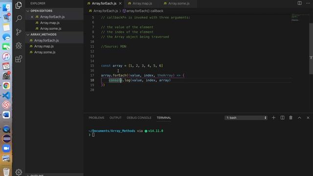 Javascript forEach Array Method