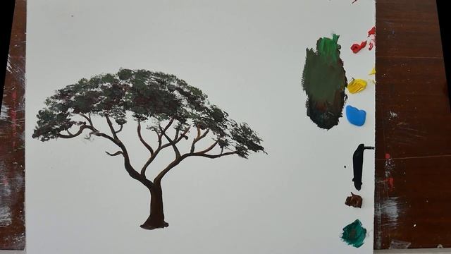 Я научился рисовать африканское дерево с помощью техники рисования акрилом ART PAINTING смотреть онлайн