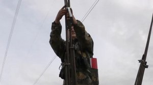 Измерение тяжения в оттяжка опор ВЛ