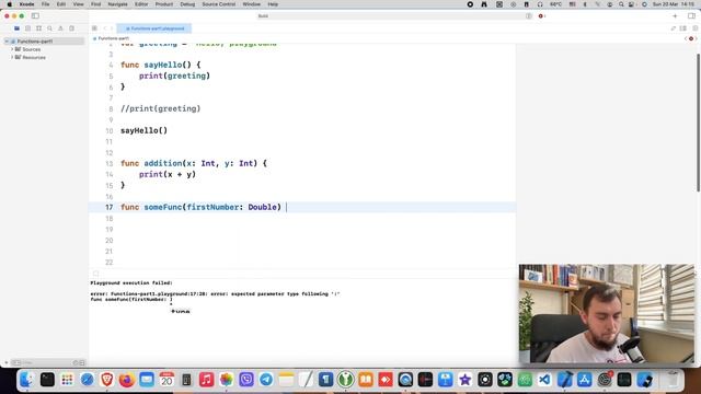 Swift 5 - Функции (Playground, iOS, Functions)