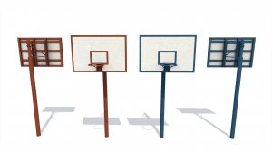 3D модель. Баскетбольное кольцо А. 3D model. Basketball hoop A.