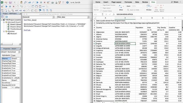 Excel VBA Macro: Autofilter Multiple Columns (Simultaneously) смотреть онлайн