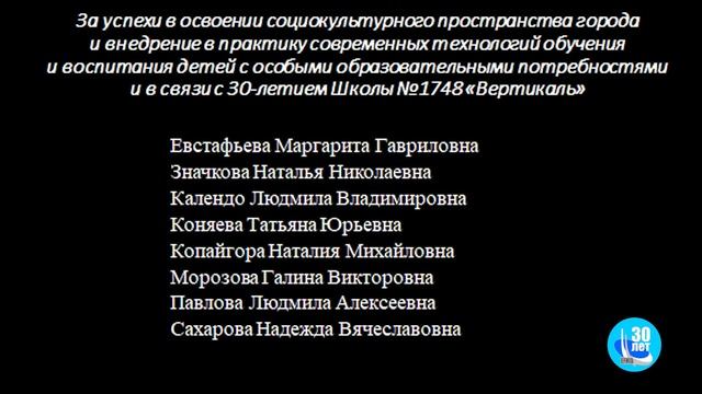 НАМ 30 ЛЕТ. Школа №1748 "Вертикаль". Праздничный вечер. 7 апреля 2023 г. смотреть онлайн