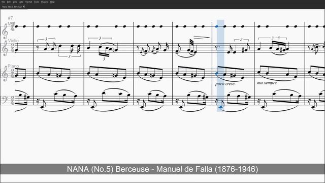 Nana No5 Berceuse - Manuel de Falla - Level 0 Violin Solo + Piano + Strings смотреть онлайн