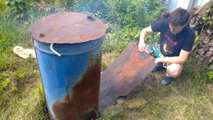 Свиная шейка горячего копчения в бочке