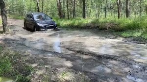 Отремонтировал привод на Hyundai ix 35. Проверка в лесу.