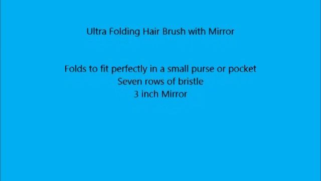 Ultra Folding Hair Brush with Mirror смотреть онлайн