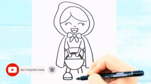 Как нарисовать КРАСНУЮ ШАПОЧКУ / Мультик раскраска для детей / Раскрась Ка