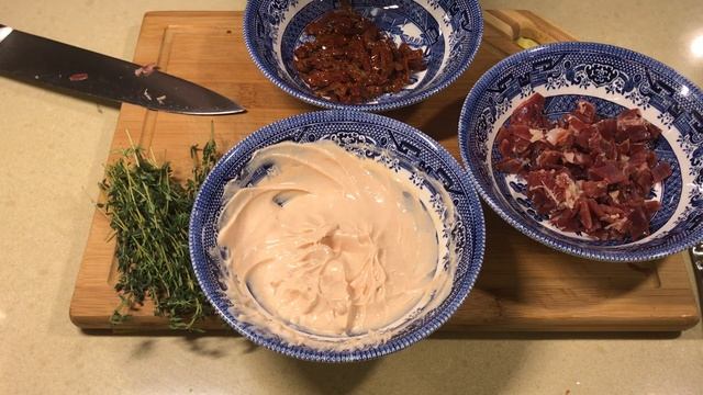 227.  Испанская закуска ??? Tapas «jamon potatoes»