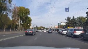 Ростов на Дону осенняя дорога в автомобиле через весь город от Пушкинской до Водопадного