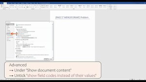 Page Number Formatting Issue in Word Fix - {PAGE \* MERGEFORMAT}