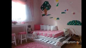 Кровать из поддонов - Bed of the pallets