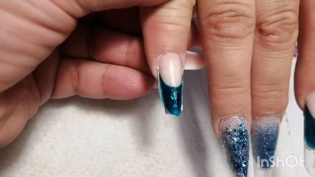 Витражный френч верхними формами, стемпинг. смотреть онлайн