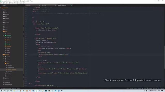 Review and Rating System in Django Python - Part 02 | Review Form | Interactive Stars