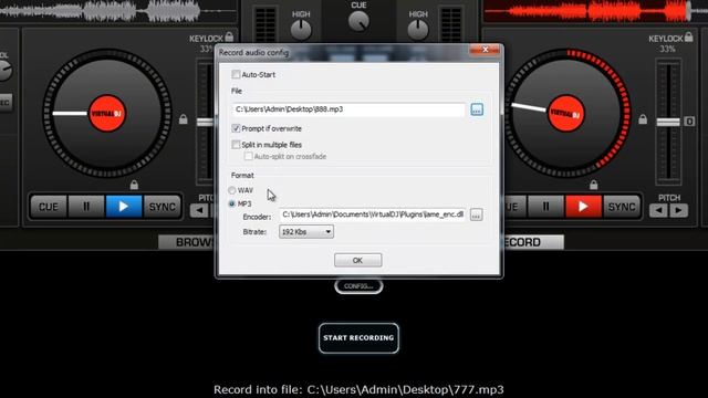 Как сохранить проект в программе VirtualDJ