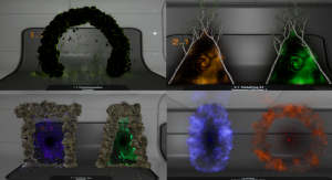 Природные порталы созданные в Niagara Unreal Engine