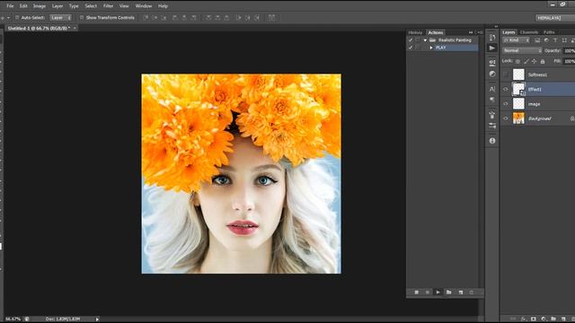 Realistic Painting Photoshop Action Tutorial смотреть онлайн